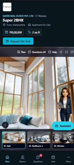 PanoOrbit mobile property tour experience